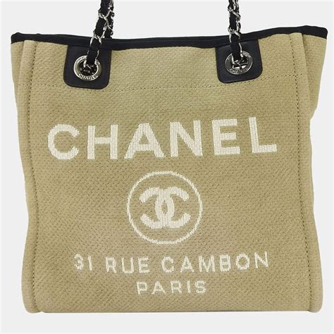 chanel deauville tote canvas|Chanel canvas tote 2021.